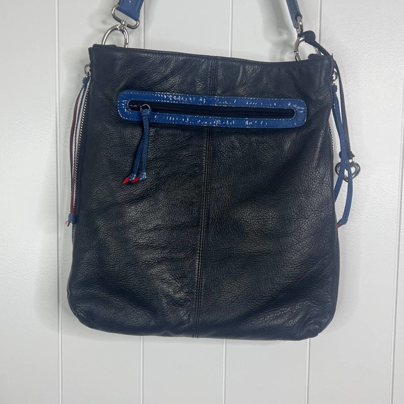 BRIGHTON BAG “Uptown” Fashionista NYC appliqué Leather Bag/Tote - Picture 10 of 13